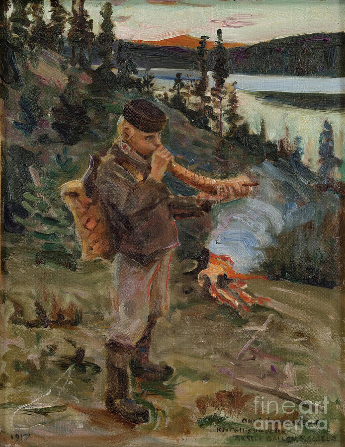 Shepherd Boy From Paanajärvi Drawing by Heritage Images