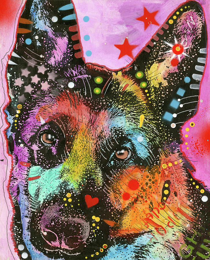 Shepherd Star Mixed Media by Dean Russo- Exclusive - Pixels