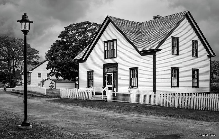 Sherbrooke Village In Black And White Digital Art