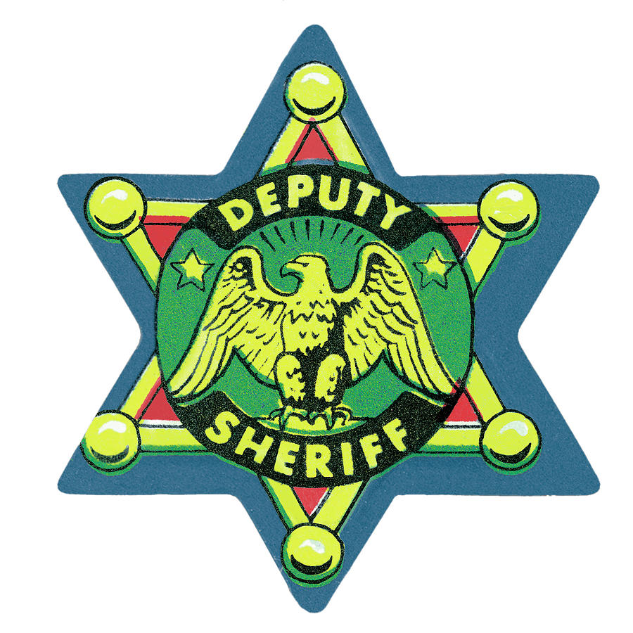 Eagle Drawing - Sheriffs badge by CSA Images