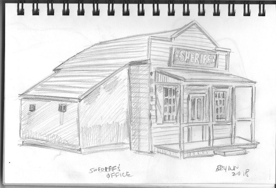 Sheriffs Office Drawing by Bryan Bustard