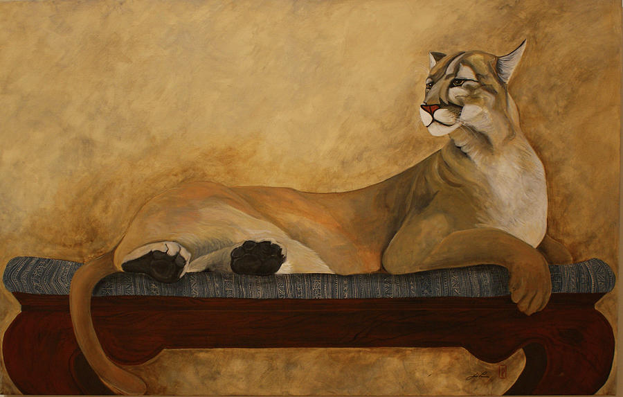 She S A Cougar Painting By Jan Panico Fine Art America