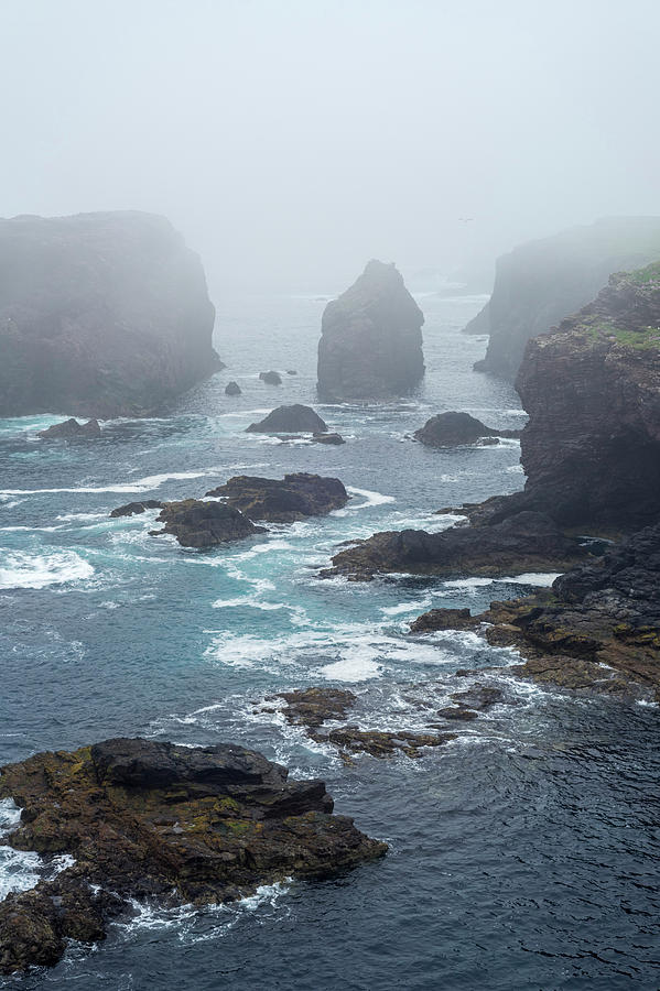 Shetland Coast in the Mist Photograph by Arterra Picture Library