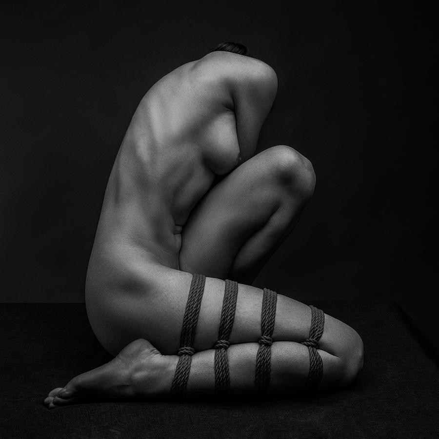 Nude Photograph - Shibari 7759 by Aurimas Valevicius