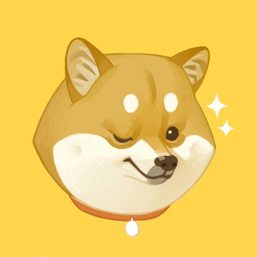 Shiba_Yellow Digital Art by Miji Lee | Fine Art America