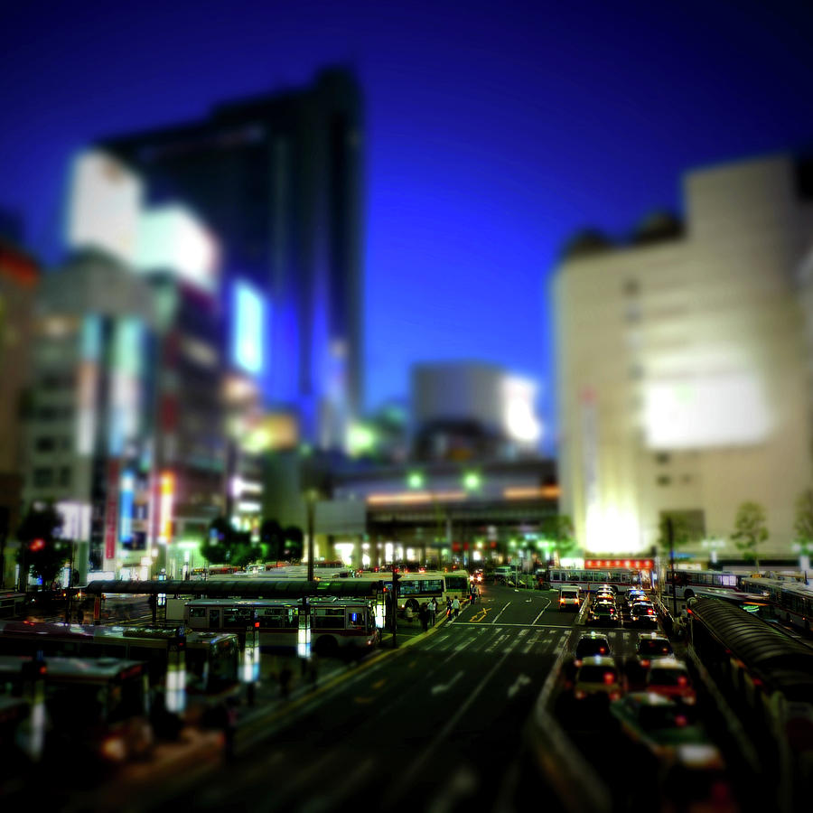 Shibuya, Tokyo At Night Photograph by Takahiro Yamamoto