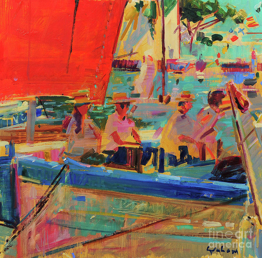 Shimmering Sea, Saint-Tropez Painting by Peter Graham