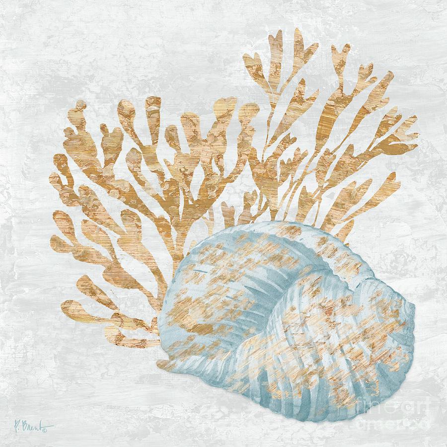 Shell Painting - shimmering shells IV - Blue by Paul Brent