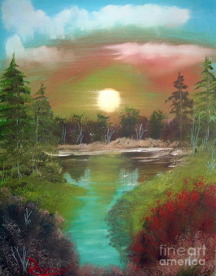 Shimmering Sunset - 010 Painting by Raymond G Deegan