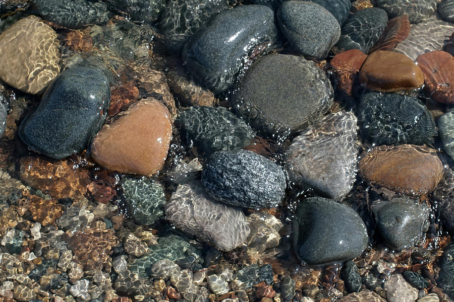 Shining Beach Stones Photograph by Kathi Mirto