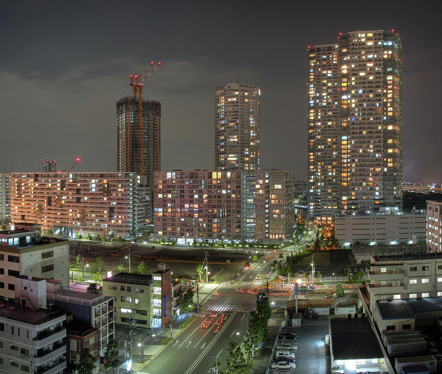 Shinonome Buildings Photograph by Chris Jongkind