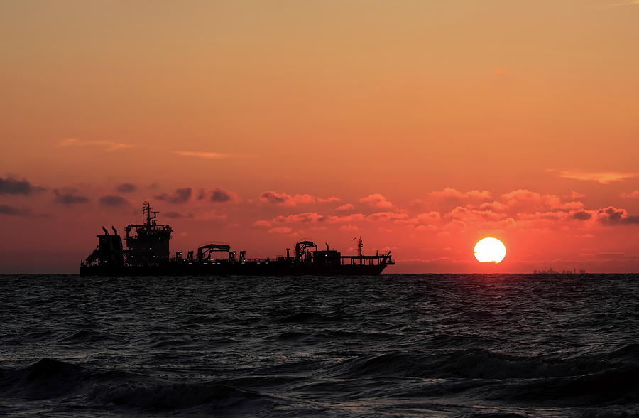 Ship on the north sea Photograph by Mark Starren - Fine Art America