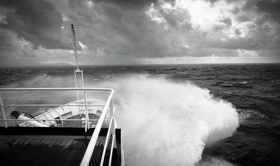 Ship Bow In The Storm Photograph by Bbuong