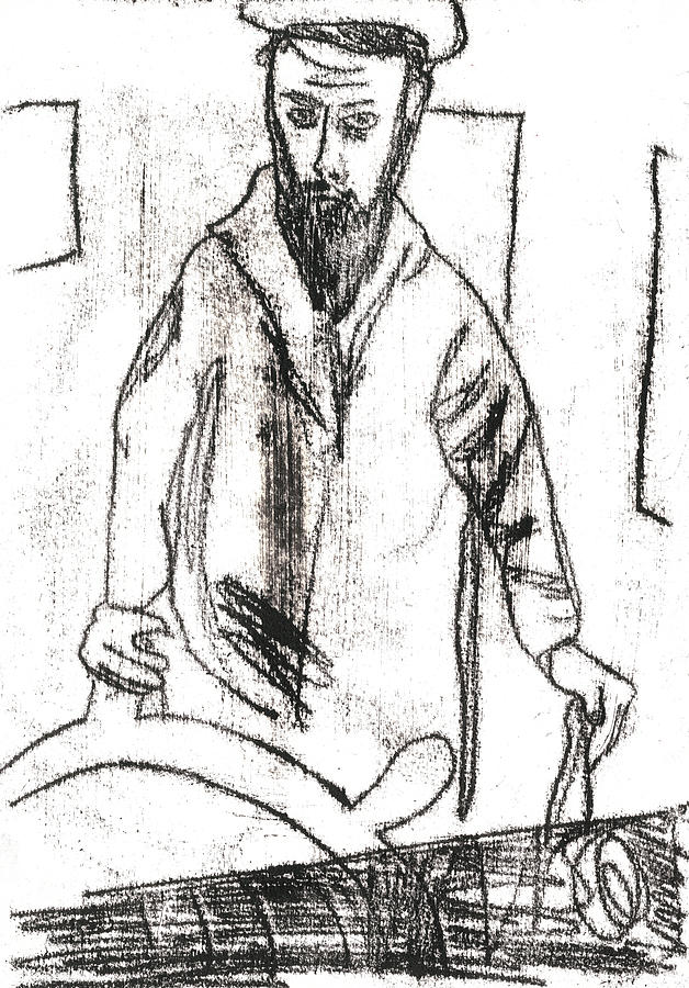 Ship Captain Drawing by Edgeworth Johnstone