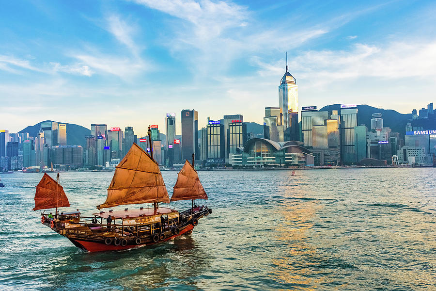 Ship in Hong Kong Photograph by Stefano Zaccaria - Pixels