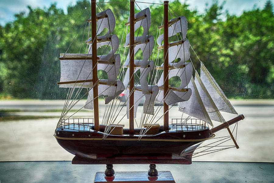 Boat Digital Art - Ship Model by Laura Zeid