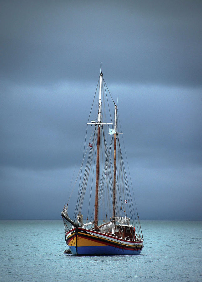 Ship On The Ocean Photograph by Nancy Carels