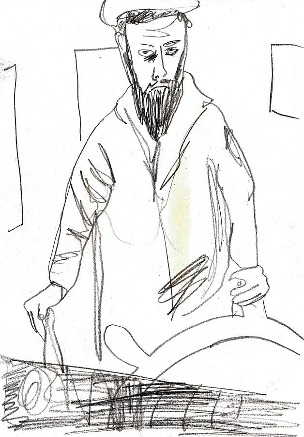 Ship sailor Drawing by Edgeworth Johnstone