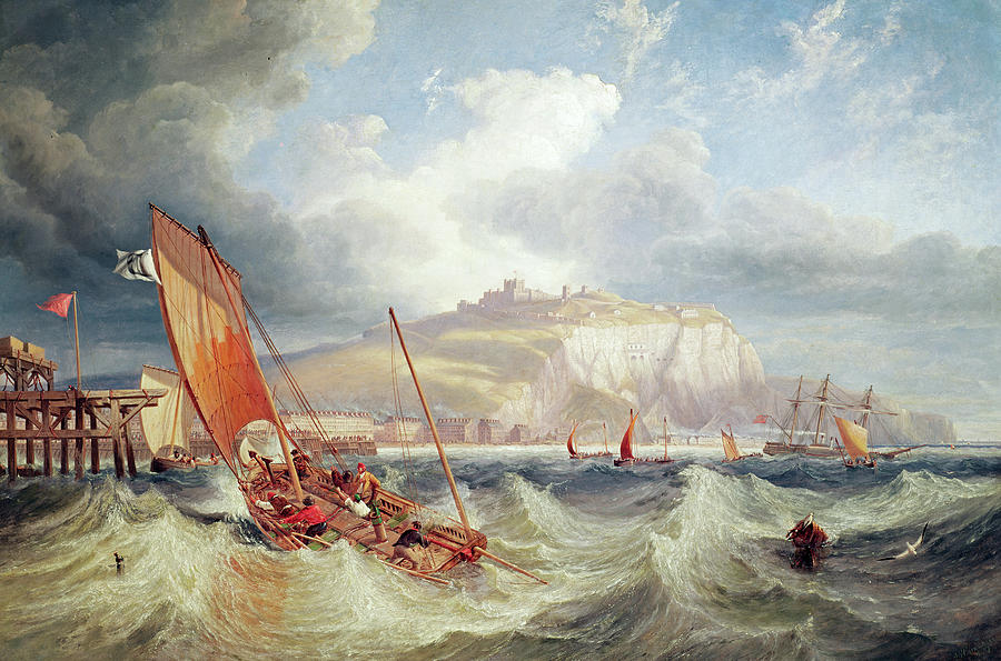 John Wilson Carmichael Painting - Shipping off Dover by John Wilson Carmichael