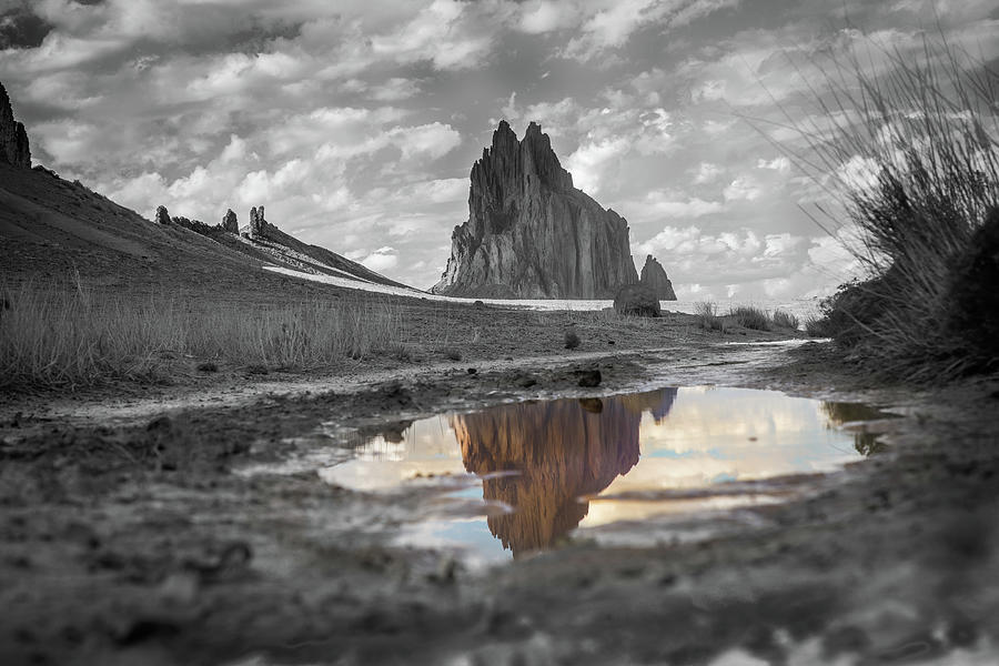 Shiprock Reflection Photograph by Jen Manganello