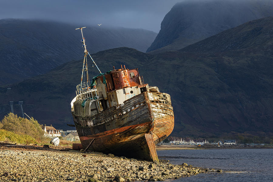 Shipwreck At Corpach Photograph by Daniel Springgay