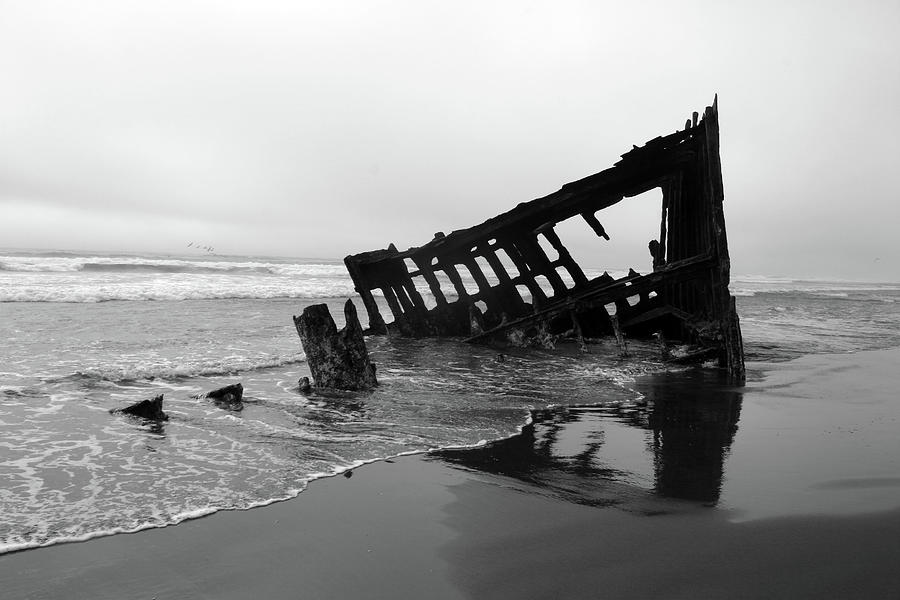 Shipwreck At Dusk Photograph by Akaplummer