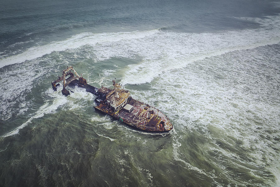 Landscape Photograph - Shipwreck Zeila by Michael Zheng