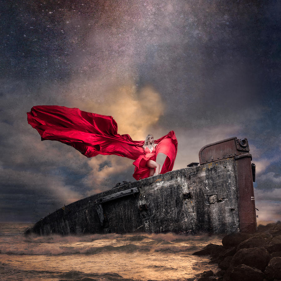 Red Photograph - Shipwrecked by Colin Dixon