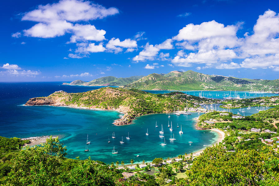 Boat Photograph - Shirley Heights, Antigua View by Sean Pavone