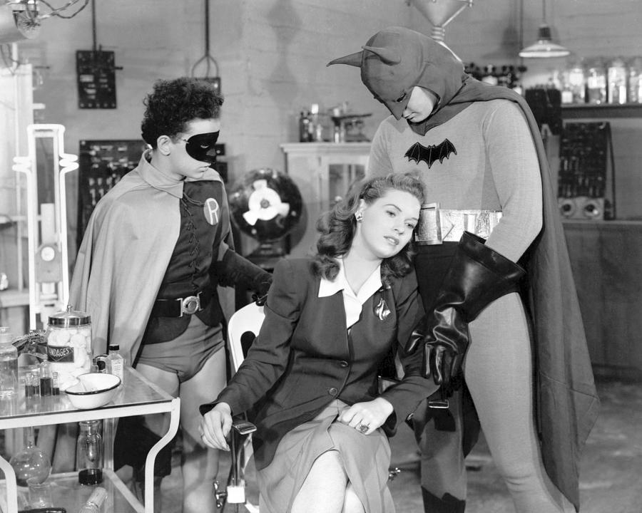 Batman Movie Photograph - Shirley Patterson Sitting On Chair by Globe Photos