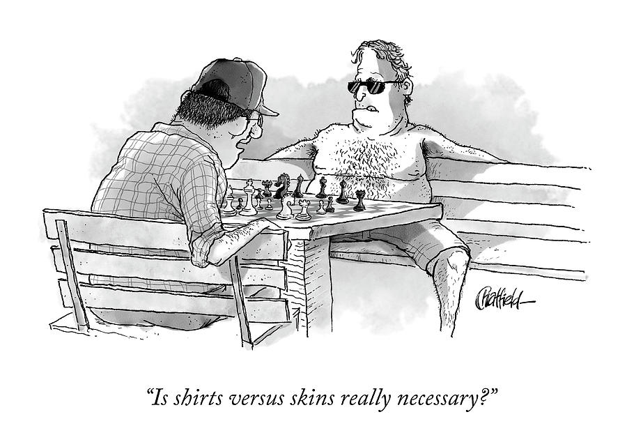 Shirts Versus Skins Drawing by Jason Chatfield and Scott Dooley Shirts Versus Skins Drawing by Jason Chatfield and Scott Dooley