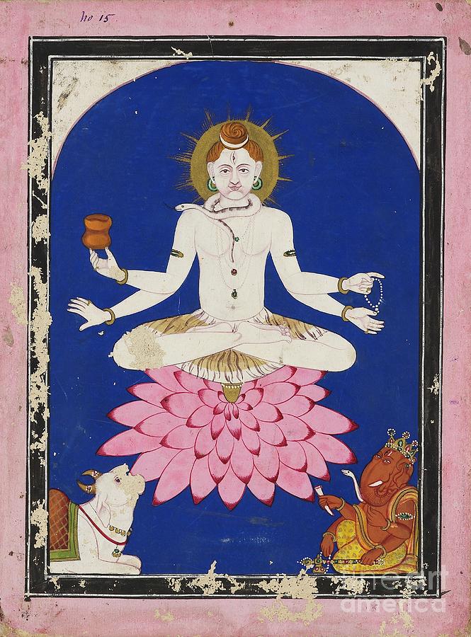 Shiva As A Yogin Drawing by Heritage Images