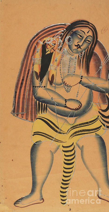 Shiva Carries The Corpse Of Sati Drawing by Heritage Images