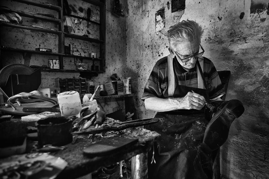 Shoe Repair #2 Photograph by Antonio Grambone | Fine Art America