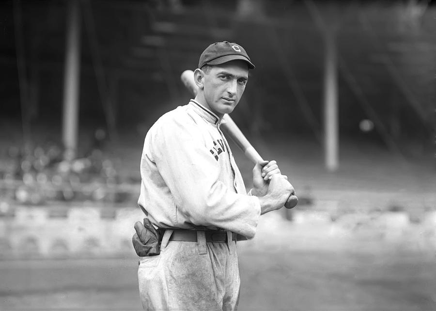 Shoeless Joe Jackson, Black Betsy In Hand, During His 1913 Season With The Cleveland Naps. Painting