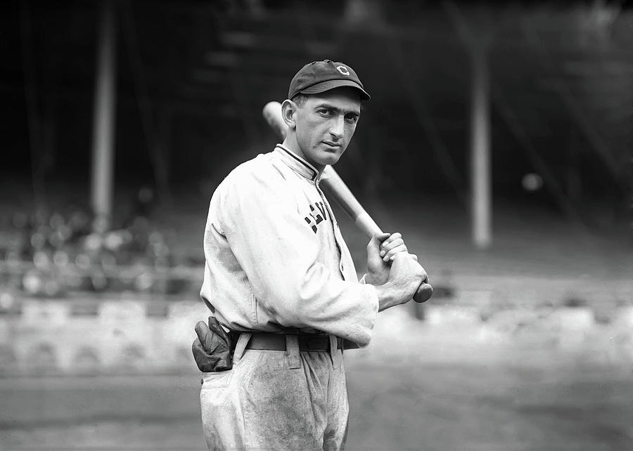 Sports Photograph - Shoeless Joe Jackson With Black Betsy In Hand by Mountain Dreams