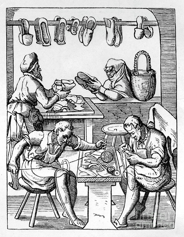 Shoemaker, C1559-1591. Artist Jost Amman Drawing by Print Collector