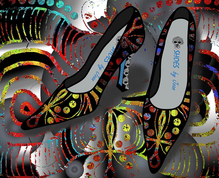 Shoes by Joan - Patterns of Life Pumps Digital Art by Joan Stratton
