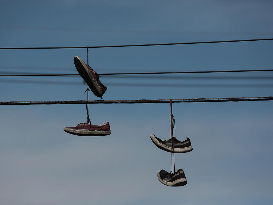 Shoes On Wires Photograph by Dangerous Balcony - Fine Art America