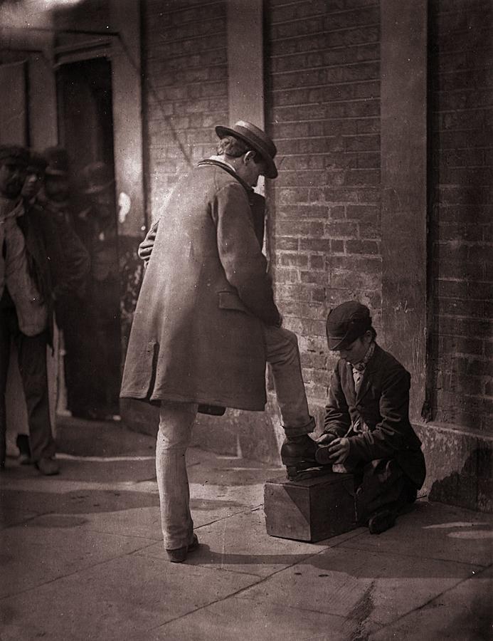Shoeshine Photograph by John Thomson