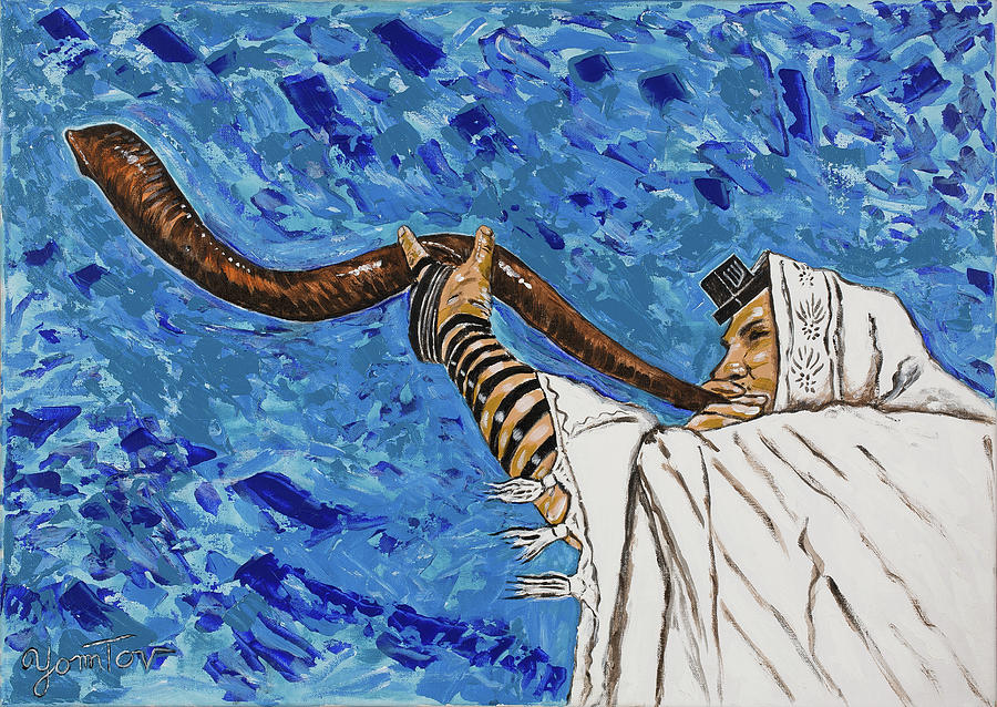 Shofar Painting by Yom Tov Blumenthal