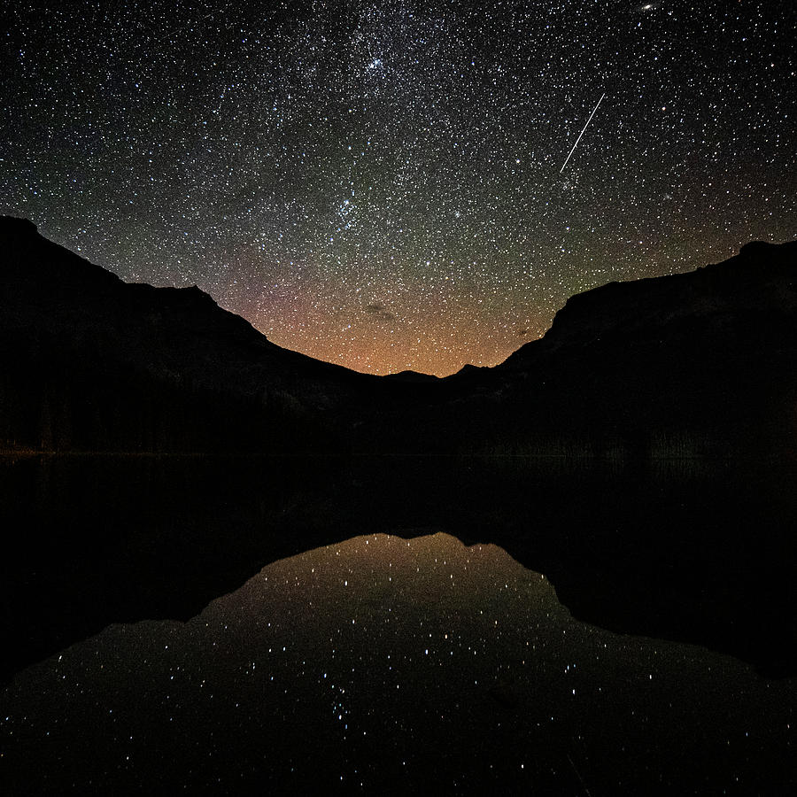 Shooting Star Over Emerald Lake Yoho National Park Banff Canada Photograph by Toby McGuire