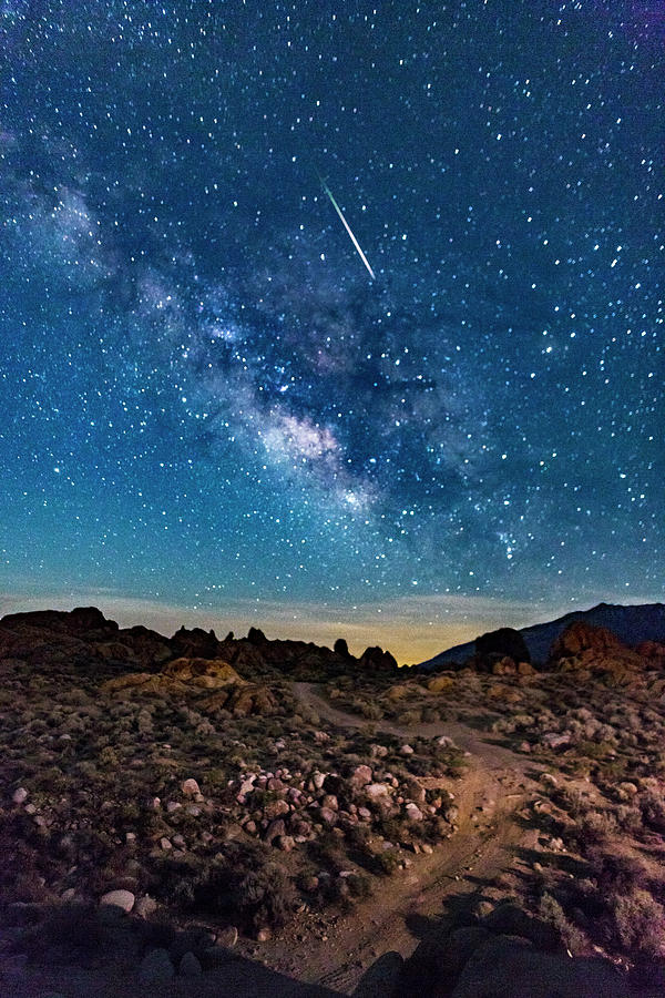 Shooting Star With Milky Way, 2018 Photograph By Svpimages