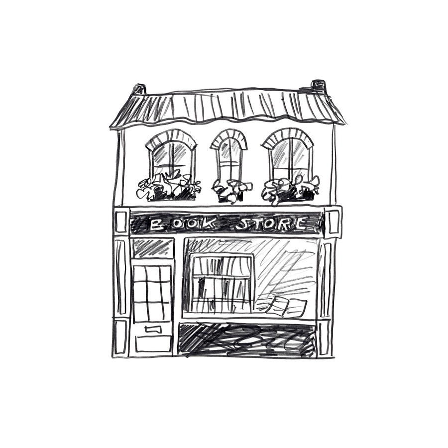 Shopfront Sketches I Painting by June Erica Vess - Fine Art America