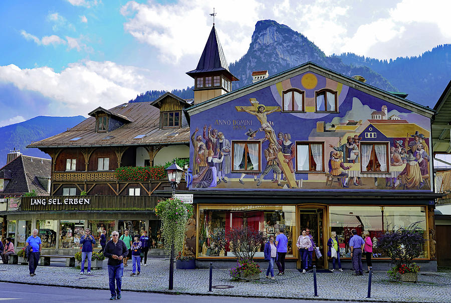 Shopping District In In Oberammergau Germany Photograph by Rick Rosenshein
