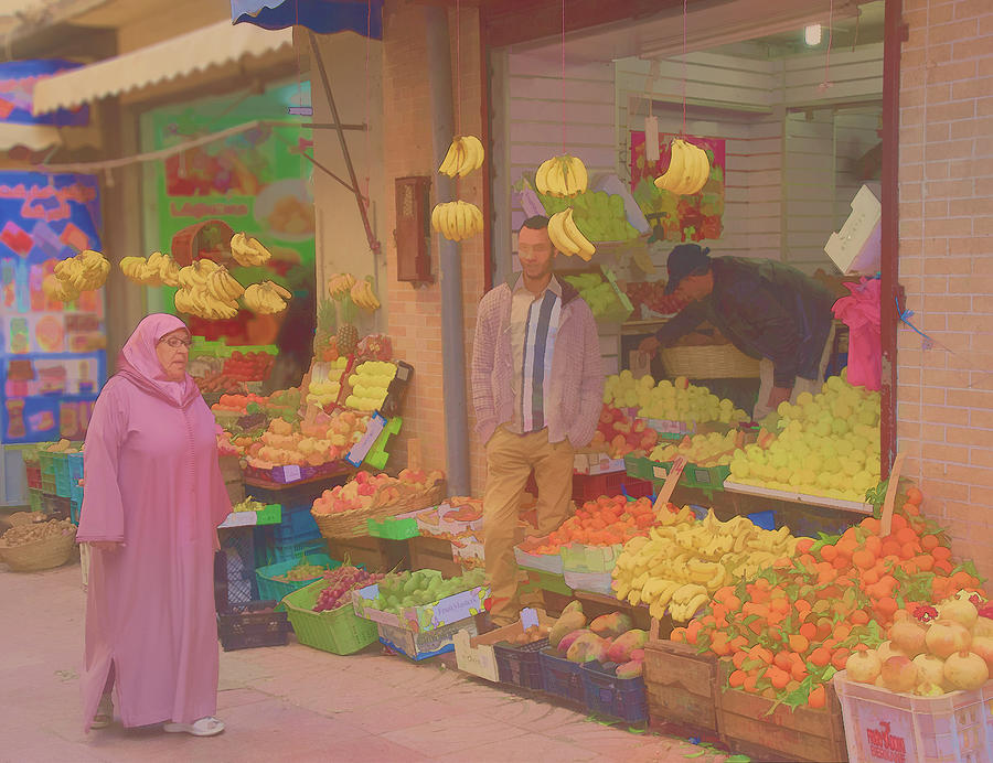 Shopping in the Kasbah Photograph by Jessica Levant