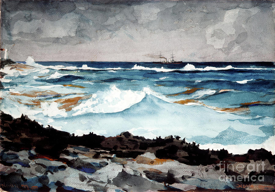Shore And Surf Drawing by Heritage Images