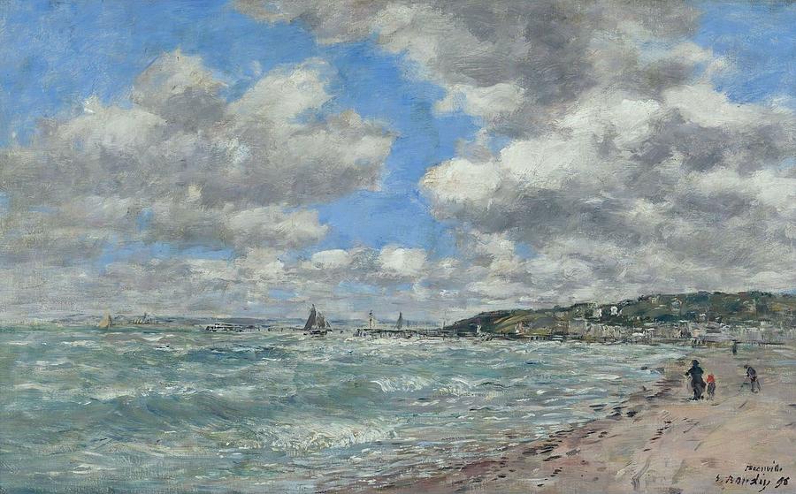 Shore Of Deauville, 1896 Painting