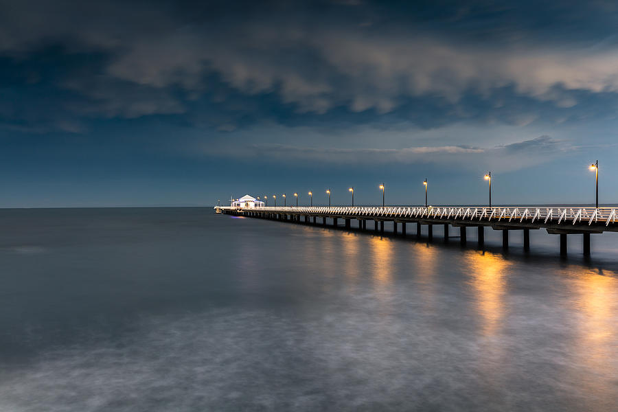 Lamp Photograph - Shorncliffe Pier, Brisbane. by Christopher Pl