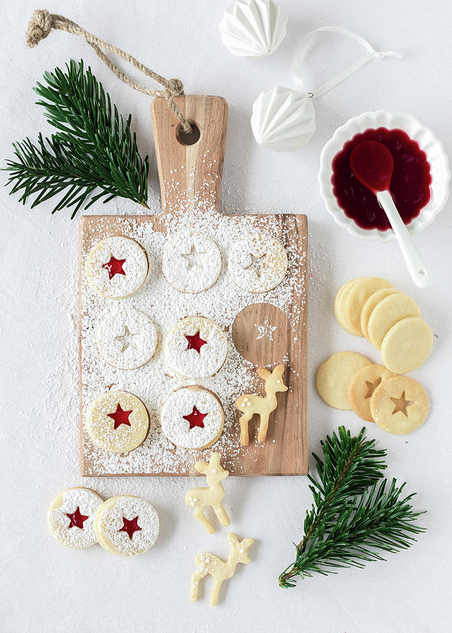 Shortbread Biscuits With Icing Sugar Photograph by Emma Friedrichs